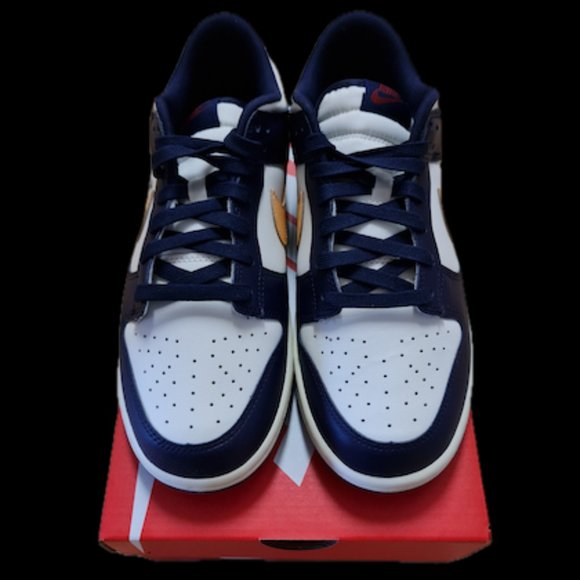 Nike Men Dunk Low Retro (Sail/Coconut Milk/Purple Ink/Melon Tint) Size 9 - FV810 - Picture 2 of 5